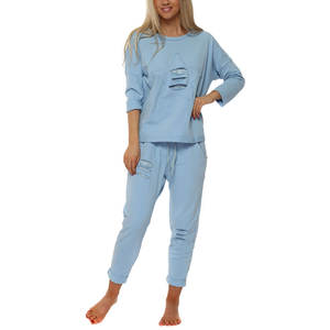 Conjunto Deportivo de Dos Piezas para Mujer, Estilo Vintage, Sudadera y Pantalones Deportivos Lavados, Moda Urbana Informal, Precios al por Mayor - Product Image 4