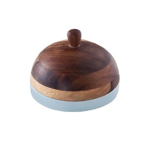 Assiettes à beurre en métal de forme ovale avec couvercle couvercle stockage de beurre vaisselle décoration de table centres de table pour vaisselle - Product Image 2