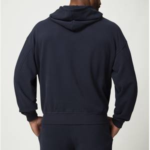 Chaleco con capucha de ocio deportivo Europeo Americano Nuevo Hogar Commuter Citywalk Fitness sudaderas con capucha tela de punto de invierno ajuste holgado sólido - Product Image 3