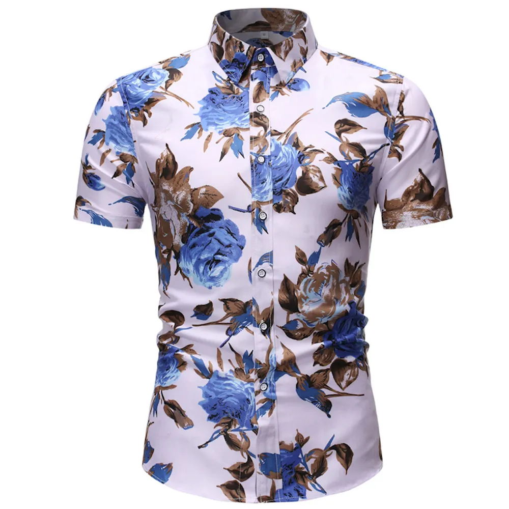 All'ingrosso estate OEM stampa personalizzata nuovo hawaiano mare abbigliamento uomo camicie Shorts Set uomo due pezzi camicia e pantaloncini