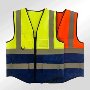 Chaleco de Seguridad Reflectante de Alta Visibilidad con Bolsillos con Cremallera, Construcción de Malla de Poliéster Personalizable, Impermeable, Logotipo Personalizable - Product Image 5