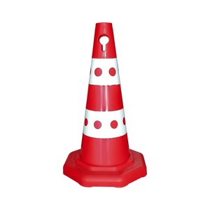 50 cm PPC Traffic Safety Cone PVC and <b>Plastic</b> Reflective Road Barrier with White Reflective <b>Tape</b> - Product Image 1