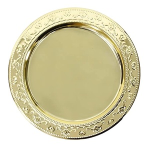 Restaurant Vaisselle Décoration De Table Alimentaire Servir Chargeur Assiette Avec Bordure Décoratif Fruits Servir Arrondi Chargeur Assiette - Product Image 6