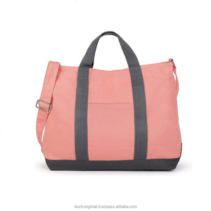 Meilleure Qualité Grand Designer Mignon Logo Personnalisé Imprimé Taille Fourre-Tout Vierge Coton Sacs À Provisions Qualité Fourre-Tout Sacs En Toile pour Voyage - Product Image 1