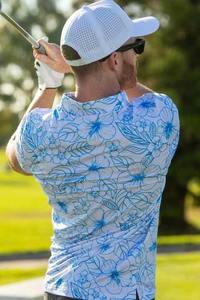 ใหม่2025เสื้อผ้ากอล์ฟเสื้อโปโลผ้าไหมนมสำหรับผู้ชายเสื้อกอล์ฟลายพิมพ์ซับลิเมชันเป็นมิตรกับสิ่งแวดล้อมดีไซน์แบบกำหนดเอง - Product Image 4