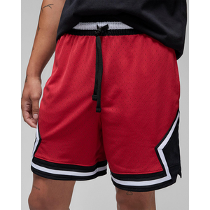 Pantalones Cortos Deportivos de Malla Roja Personalizados con Paneles Laterales en Contraste, Secado Rápido, Cintura Elástica, Ropa Deportiva Activa para Hombre, Uso Profesional - Product Image 1
