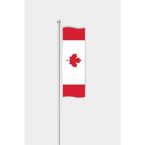 Bandera vertical de Canadá para exteriores de 3x5 pies, con logo personalizado, impresa digitalmente, de aluminio, plástico o seda, para coches, portátil, para público de seguros - Product Image 1