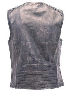 Classic Genuine Leather Vest for <b>Men</b> | Stylish Sleeveless Biker <b>Waistcoat</b> for Casual Outfits, Western & Streetwear Look - Product Image 2