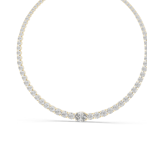 Collier tennis en diamant de laboratoire de 26,82 carats, taille brillant rond, or 18 carats, 14 carats, or rose, or jaune, or blanc, clarté VVS-VS EF - Product Image 2