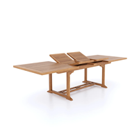 Ensemble de salle à manger d'extérieur moderne et confortable de qualité supérieure, table et chaises en teck durable pour 10 personnes, idéal pour patio, villa, restaurant