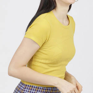 เสื้อครอปฤดูร้อนคุณภาพสูงสำหรับผู้หญิงผ้าคอตตอน100% น้ำหนักเบาและสไตล์ลำลองใส่สบายสำหรับใส่ในชีวิตประจำวันและกิจกรรมต่างๆ - Product Image 2