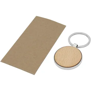 Porte-clés et mousqueton personnalisés en bois de hêtre Moreno – Gadgets promotionnels sur mesure - Product Image 4