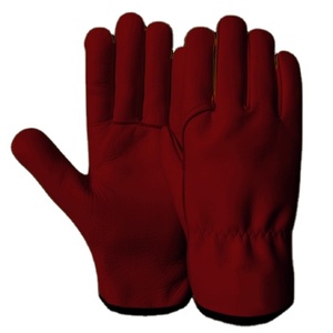 High Quality Heavy Duty Cowhide Grain Leather Driving Work <b>Gloves</b> Reflective Industrial Safety Hand Protection Construction - Product Image 5