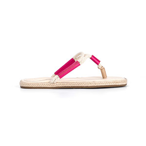 Oem ODM phụ nữ củ<span class=keywords><strong>a</strong></span> Fuchsia dây thiết kế dép, dép xỏ ngón, espadrilles, EVA/đay Braid duy nhất, phụ nữ Giày dép, được thực hiện trong BD - Product Image 4