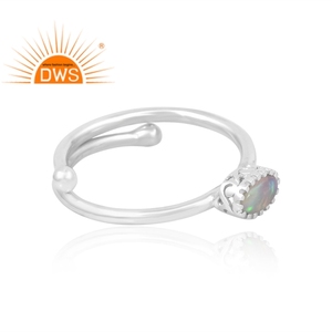 Latest Selling 925 Sterling <b>Silver</b> Natural Ethiopian <b>Opal</b> Gemstone <b>Ring</b> Custom Jewelry Manufacturer - Product Image 4