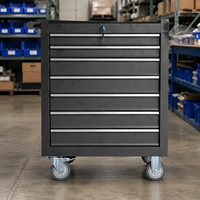 Armoire à outils mobile en acier robuste à 7 tiroirs avec roues verrouillables et doublures en EVA pour garage et atelier OEM ODM