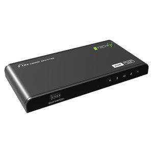 Techly 1x4 Splitter 4K UHD HDR EDID Switch 4 พอร์ต - Product Image 1