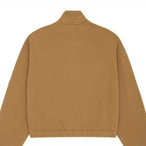 Sudadera con cremallera de un cuarto para mujer al por mayor, sudadera de manga larga con cuello alto, cremallera corta, sudaderas con capucha, chaqueta para uso al aire libre - Product Image 2