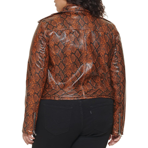 Chaqueta de Cuero para Mujer, Nueva Llegada, Precio Bajo, Alta Calidad, Transpirable, con Logotipo Personalizado de Cocodrilo, Chaqueta de Cuero para Mujer OEM - Product Image 6