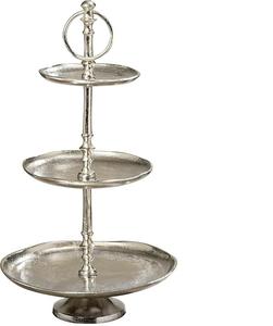 Support à gâteau à deux étages de style vintage, poignée en acier inoxydable, écologique, qualité alimentaire, couleur et forme personnalisables, design moderne - Product Image 2