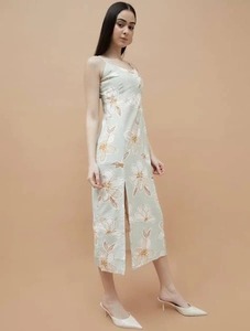 Robe longue en coton indien fait à la main personnalisé imprimé floral mariée mariage lune de miel été robe d'anniversaire tenue décontractée - Product Image 2