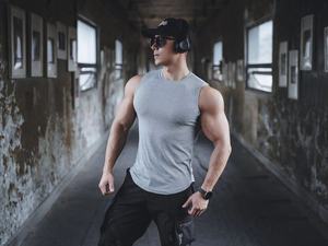 Camiseta sin mangas de Fitness de alta calidad superventas Trending White Blank Gym Camiseta interior de alta calidad para hombre a la venta - Product Image 4