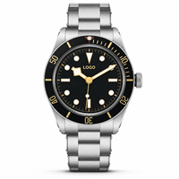 Nouvelle montre mécanique automatique pour homme avec logo personnalisé, cristal saphir, étanche 5ATM, acier inoxydable, 41 mm, OEM disponible, 154