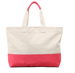 Wholesale Custom Large Eco-friendly Striped Cotton Canvas Beach <b>Bag</b> <b>Rope</b> Handles New Print Logo Zipper Closure Letter Decoration - Product Image 6