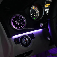 W204 4D Tweeter rotatif LED Lumière ambiante pour Mercedes-Benz Classe C 2010-2014 Panneau de console centrale Évent de turbine amélioré