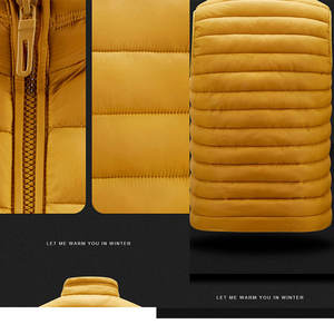 Venta caliente LOGO personalizado transpirable invierno hombres Chaqueta resistente al agua abajo hombres chaleco acolchado - Product Image 3