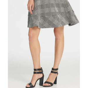Abito da donna DKNY grigio comodo a trapezio, taglia 6, in maglia testurizzata con cerniera - Product Image 3