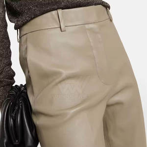 กางเกงหนังขายาวสำหรับผู้หญิงกางเกงหนังทำจากโรงงาน - Product Image 5