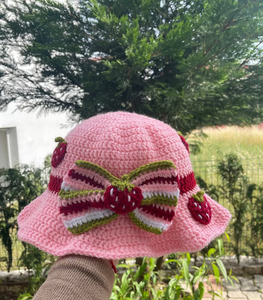 Sombrero de Ganchillo Estilo Europeo Americano Unisex, Protección Solar Diaria para Fiestas al Aire Libre, para Niños y Adultos en Verano - Product Image 1