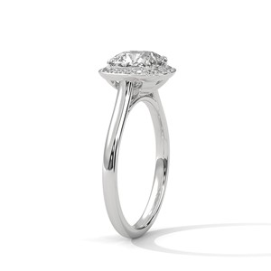 2.20ctw Cushion Cut Moissanite Halo <b>Solitaire</b> <b>Ring</b> 925 Sterling <b>Silver</b> Engagement Band - Product Image 2
