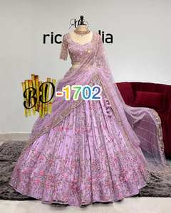 Tenue de mariage pour femmes de style indien pakistanais Lehenga Choli Dupatta Blouse Broderie Travail Conçu Traditionnel Indien - Product Image 5