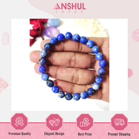 Lapis-lazuli de la meilleure qualité, design tendance et accrocheur, fait main, extensible, de qualité supérieure, inspiré du bouddhisme tibétain, unisexe, best-seller