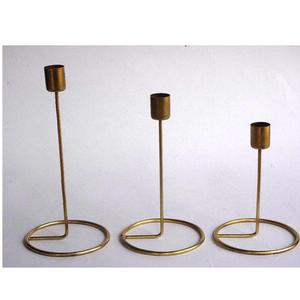 เชิงเทียนทองเหลืองรูปทรงเรขาคณิตสำหรับตกแต่งบ้าน - Product Image 5