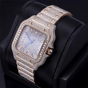 Reloj de Lujo de Moda de 40 mm, Esqueleto Automático, con Diamantes Moissanite de 1 Ct VVS, Totalmente Cubierto de Diamantes, Esfera de Cristal, Correa de Acero Inoxidable, Resistente al Agua 10 m - Product Image 5