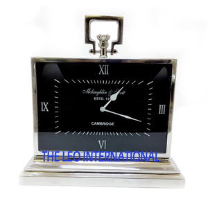 Reloj de mesa de diseño de forma redonda Metal de aluminio Reloj de mesa de movimiento de cuarzo moderno de alta calidad Home Hotel - Product Image 3