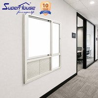 Fenêtre coulissante moderne en aluminium avec volet pliant, résistante aux ouragans, certifiée NOA, garantie 10 ans, marché américain