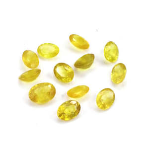 Zafiros Amarillos Calibrados Naturales de Bangkok, Ovalados de 5x7mm y 6x8mm, Peridoto, Piedra Tallada Asscher, Material de Alejandrita y Aguamarina - Product Image 1