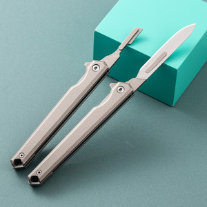 มีดพับพกพา60กรัมแบบตัดด่วนใบมีดผ่าตัดทำจากสแตนเลส - Product Image 5