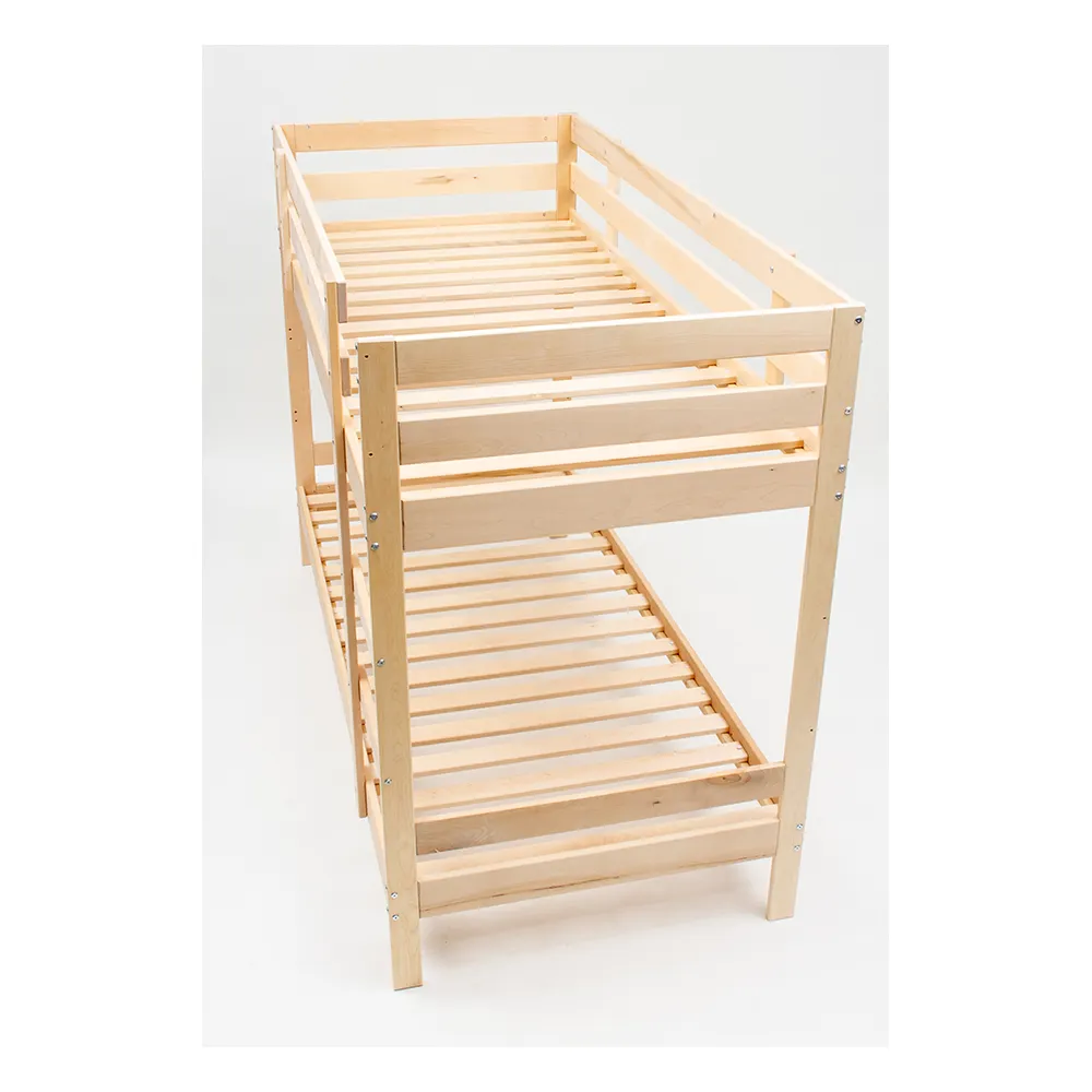 "Mydal" solid birch bunk bed with ladder for children & adults / Solid wood furniture wooden bunk bed for bedroom