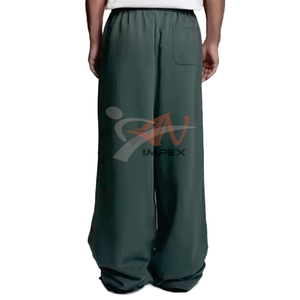 Pantalon de jogging ample en molleton français à ourlet brut personnalisé, uni, à jambes larges, style baggy, pour homme, pantalon de survêtement pour homme - Product Image 2