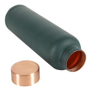 Darkish Forest Green <b>Copper</b> <b>Water</b> <b>Bottle</b> for Drinking Top Selling Standard Design Multi Option Gifting Purpose <b>Bottle</b> Available - Product Image 2