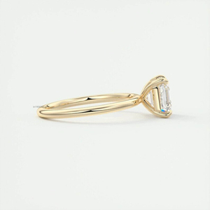 Anillo solitario minimalista de corte Asscher de 1,50 quilates en plata 925 con hermosas cuatro puntas de garra elegante joyería de boda de corte cuadrado - Product Image 2