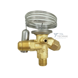 วาล์วควบคุมการขยายตัวแบบเทอร์โมสแตติกทองเหลือง Danfoss TEN2 R134a พร้อมระบบปรับสมดุลภายนอกสำหรับระบบทำความเย็น - Product Image 1