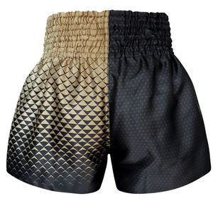 Pantalones cortos transpirables de cintura alta con logotipo personalizado MMA Kick Boxing, ropa de artes marciales personalizable que incluye equipo de lucha Muay Thai - Product Image 4