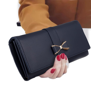 Monedero de mujer monedero personalizado con logo pu Cartera de mano de cuero Venta caliente Nuevo diseño Cierre de cremallera de negocios Logotipo personalizado Mujeres largas - Product Image 3