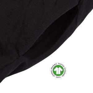 Mens Organic Cotton Jogger Pants - <b>Black</b>, 5.4 oz Jersey, Breathable with <b>Stretch</b> Waistband and Ribbed Leg Cuffs - Product Image 3